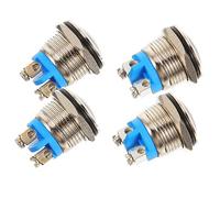 Tofficu 4 Pièces Bouton de Sonnette Auto Réarmement Kit de Remplacement pour Carillon Filaire Porte Robuste et Facile à Installer
