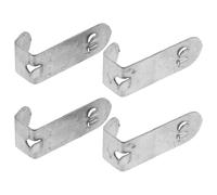 Tofficu 4 Pièces Clips pour Étagères de Congélateur en Acier Inoxydable, Support Réglable en Hauteur Double Crochet, Installation Facile pour Réfrigérateurs Ménagers