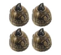 Tofficu 4 Pièces Cloche Décorative Artisanale Vintage en Alliage de Poisson Dimensions 5,5 X 4,7 Cm pour Lit Bébé Décoration de Chambre D'garçon et Filles