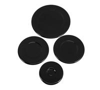 Tofficu 4 Pièces Couverture De Feu De Poêle Brûleur Petit Remplacement Garde Cuisinier Cuiseurs Noir Le Fer