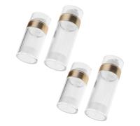 Tofficu 4 Pièces Flacon à Pompe Airless Double Couche 30ml et 50ml en Plastique pour Sérums et Soins Liquides, Rechargeable, pour Voyage et Usage Domestique