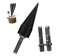 Tofficu 4 pièces Foret de Fendage Acier Robuste Kit avec Tiges Connectrices Compact et Polyvalent pour Usage Domestique et Extérieur