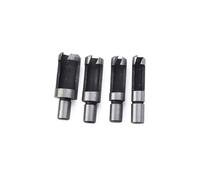 Tofficu 4 Pièces Jeu de Forets Fraisoirs Droits et Tapered pour Outils Coupe Clés pour Perceuse Électrique et Banc Acier Durci pour Bouchons et Finitions Précises