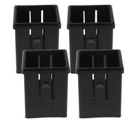 Tofficu 4 Pièces Manchon D’espacement, Tube Creux Noir | PP et Pe, Diamètre Réglable Précis, Connexion Sûre et Protection les Chocs, Usage Polyvalent