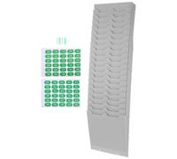 Tofficu 4 Pièces Organisateur Mural en Plastique Pp à Double Rangée Multi-emplacements pour Cartes de Présence, Reconnaissance Instantanée, pour Entrepôts et Zones D'approvisionnement