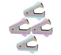Tofficu 4 pièces Pince à Agrafes Portable PP et Alliage Aluminium et Extracteur Agrafes Pratique pour Bureau et Usage Domestique Facile à Utiliser Endommager Documents Kit Compact avec