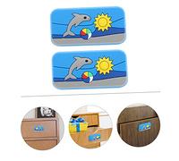 Tofficu 4 Pièces Poignées de Meuble Caoutchouc Peintes Colorées Lot de Boutons de Porte de Meuble Tirettes de Tiroir Classiques pour Armoire Placard Bibliothèque Durables et Décoratives