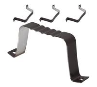 Tofficu 4 Pièces Support de Gouttière Sangles, Support de Canalisation en Aluminium, Noir, Carré, Installation Rapide, Positionnement Précis, pour Extérieur et Entretien Domestique