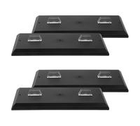 Tofficu 4 Pièces Support Stable et Résistant en Plastique Noir pour Maquette de Moto Miniature, Base Rectangulaire 22x9,5 Cm pour Étagères ou Bureau