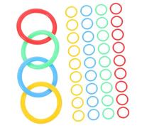 Tofficu 40 pièces Anneaux de Reliure Plastique Multicolores pour Cahier Classeur Fiches DIY et Organisation