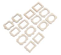 Tofficu 40 Pièces Cadres Photo en Bois Creux à Décorer Diy, Accessoires Artisanaux pour Décoration Murale, Supports Personnalisables pour Loisirs Créatifs, Bricolage Fait Main