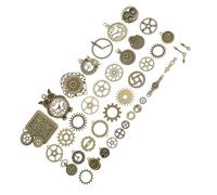 Tofficu 40 Pièces de Breloques Rétro Punk en Métal pour Décorations de Cadrans de Petites Montres, Accessoires DIY Délicats pour Projets Artisanaux Plusieurs styles