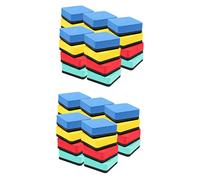 Tofficu 40 pièces Lot de Gommes Effaçables pour Tableau Blanc Magnétiques Eva Coloré Set École et Bureau avec Feutre et Aimanté Effaceur Pratique pour Enseignants et Usage