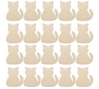 Tofficu 40pièces Découpe Bois De Chat Non Peinte Pour Projets Décorations De Fête Et Artisanat Charmantes Découpes Animalières Bois