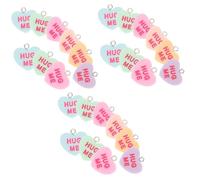 Tofficu 42pièces Pendentifs Forme De Cœur Pour Saint-valentin De Charms Pour Créations De Bijoux Bracelets Et Porte-clés Assortis De Couleurs Douces
