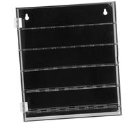 Tofficu 45 Pièces Présentoir à Défi 45 Emplacements Base Renforcée Noire | Solution Anti-poussière Complète, Fenêtre Claire, Support Stable Rainures, Montage Mural Possible