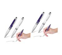 Tofficu 4pièces Stylo à Bille Lumineux Avec Lampe Led Et Stylet Capacitif Stylos Multifonctionnels Pour Écrans Tactiles Et Écriture Élégante