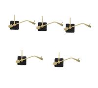 Tofficu 5 ensembles Mécanisme Horloge DIY Mouvement Quartz Réparable pour Pendule Murale Kit Mécanisme Horloge avec Aiguilles Dorées Remplacement Durable et Facile à Installer