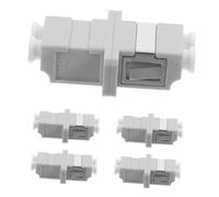Tofficu 5 pièces Adaptateur LC à LC Lot de Coupleur Optique Simplex Fiable avec Bride Compatible Installation Facile Centres de Données et