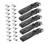 Tofficu 5 pièces Agrafeuse Manuelle Portable avec Pinces Métalliques Robustes Distributeur Compact pour Fichiers et Documents Organiseur Pratique pour Bureau et Usage Mobile