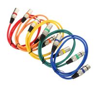 Tofficu 5 pièces Câbles Microphone Xlr Multicolores Kit Audio Adaptateur Mâle-femelle pour Sonorisation et Enregistrement Câbles Balance avec Noyau et Blindage Anti-interférence