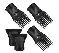 Tofficu 5 Pièces Embout pour Sèche-cheveux Diamètre 4-4,6 Cm en Plastique Noir, Accessoire Coiffure Temps de Séchage, Voyages D'affaires