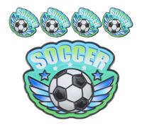Tofficu 5 Pièces Épinglettes de Revers de Football en Alliage de Zinc, Décorations D'équipe Résistantes à L'usure Quotidienne avec Fermoir à Clé pour Tenue Sportive et Chemises