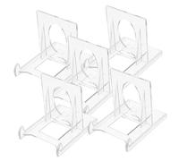 Tofficu 5 pièces Lot de Supports Acryliques Réglables pour Photos et Présentoirs Triangulaires Polyvalents pour Affichage Décoratif et Collections