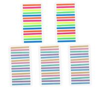 Tofficu 5 Pièces Onglets Marqueurs Autocollants Fluorescents Transparente Fins pour Annotation et Mise des Sections Importantes