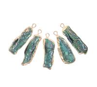 Tofficu 5 Pièces Pendentifs Perles Baroques Naturelles Vert Paon Perles Eau Douce Irrégulières pour Création Bijoux DIY Collier Bracelet Charms