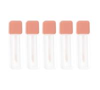 Tofficu 5 Pièces Tubes de Gloss à Lèvres, Flacons Lèvres Vides 6ml en Plastique Abs, Cylindriques, Portables et Légers, pour Voyages et Shopping, Couvercle, pour Filles