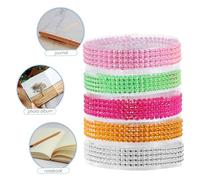 Tofficu 5 rouleaux Ruban Strass Autocollant DIY Bande Décorative pour Scrapbook Journal et Ordinateur Portable