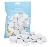 Tofficu 50 Pièces Disque de Ponçage pour Ongles Adhésif, Blanc, | Abrasif en Alumine Blanche, Support EVA Autocollant, Finition Lisse et Brillante, pour Taille des Ongles