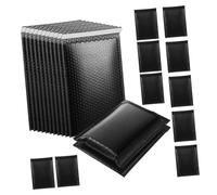 Tofficu 50 Pièces Enveloppes Matelassées à Bulles Noires Auto-adhésives Sacs Expédition Imperméables et Rembourrés Sécurisée pour Vêtements et Accessoires pour Petites Entreprises