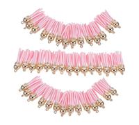 Tofficu 50 pièces Lot de Pompons à Capuchon Doré pour Fabrication Bijoux Accessoires DIY pour Porte-clés Sacs et Bracelets Charms Résistants et Décoratifs pour Créations Artisanales