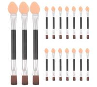 Tofficu 50 Pièces Pinceau Double Tête Application Précise et Usage Polyvalent en ABS Marron pour Ombre à Paupières pour Maquillage Quotidien et Soirée