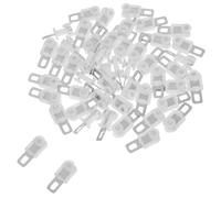 Tofficu 50 Roulettes en Acier Inoxydable pour Rail de Guidage de Rideaux, Coulisseaux Silencieux pour Tringle à Rideau Carrée, Accessoires Robustes pour Chambre et Salon, Kit 50 Pièces