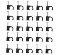 Tofficu 500 pièces Clips Plastique avec Clous Acier pour Fixation Câbles Organisateur Fil Électrique pour Gestion Câble Domestique Fixation Facile et Pratique des Fils