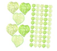Tofficu 500 Pièces Pendentifs Verte Acrylique Accessoires de Bijoux DIY pour Colliers Boucles Oreilles et Bracelets Charms Forme Naturelle pour Créations Artisanales