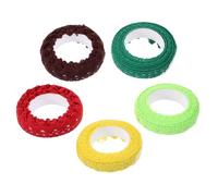 Tofficu 5pièces Ruban De Dentelle Creuse Adhésif Décoratif Ruban De Masquage Pour Diy Scrapbooking Couleur Unie Vert Marron Vert Foncé