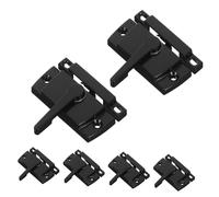 Tofficu 6 Ensembles Lot de Serrures Coulissantes Vintage Noires pour Fenêtres Sash Fermeture Sécurisée Facile à Manipuler Durabilité Renforcée pour Portes et Fenêtres à Glissière