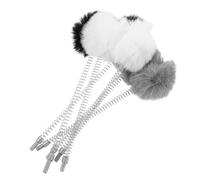 Tofficu 6 Pièces Accessoires pour Arbre à Chat Balle en Fausse Fourrure et Ressort, à Mâcher et Griffer pour Chats D'intérieur, Satisfaction du Griffage Mordillement
