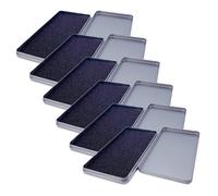 Tofficu 6 pièces Boîte Métallique avec Couvercle Lot de Boîtes de Rangement Portables pour Coque de Smartphone et Protection Écran Fer avec Mousse Protectrice