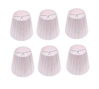 Tofficu 6 pièces Chic Nordic Cloth Lampshades For Wall Lights And Chandeliers Creative Soft Light Covers In Blush Easy To Install Decorative Lamp Shades For Home