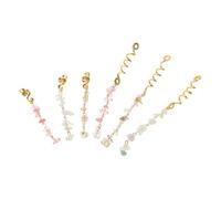 Tofficu 6 Pièces Clips Locs pour Tresses Spirale Bijoux Cheveux Accessoires Déco pour Filles Anneaux et Pendentifs Colorés pour Coiffures Tresses Dreadlocks