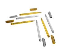 Tofficu 6 Pièces Marqueur Métallique Argenté à Pointe Fine | Séchage Rapide, Adhérence Permanente, Tracé Net, pour Céramique, Papier Foncé et Art Préhistorique