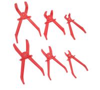 Tofficu 6 Pièces Pince de Serrage pour Tuyaux Flexible Droite et Coudée Outils de Serrage pour Conduites de Frein et Radiateur avec Poignée Ergonomique Compact et Pratique pour Mécaniciens