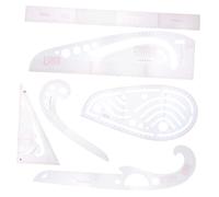 Tofficu 6 pièces Règles de Couture Plastique Set Flexible et Résistant pour Mesure et Découpe Vêtements Outils de Patronage et Repassage Usage Professionnel et Domestique