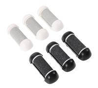 Tofficu 6 Pièces Têtes de Rechange pour Râpe Électrique de Pédicure Lot de Noirs et Blancs Textures Grossière Moyenne et Fine pour Soin
