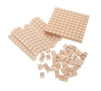 Tofficu 61Pièces Blocs Mathématiques Bois Cubes Éducatifs pour Apprentissage Mathématique Outils Pédagogiques pour Écoles Primaires et Soutien à Éducation